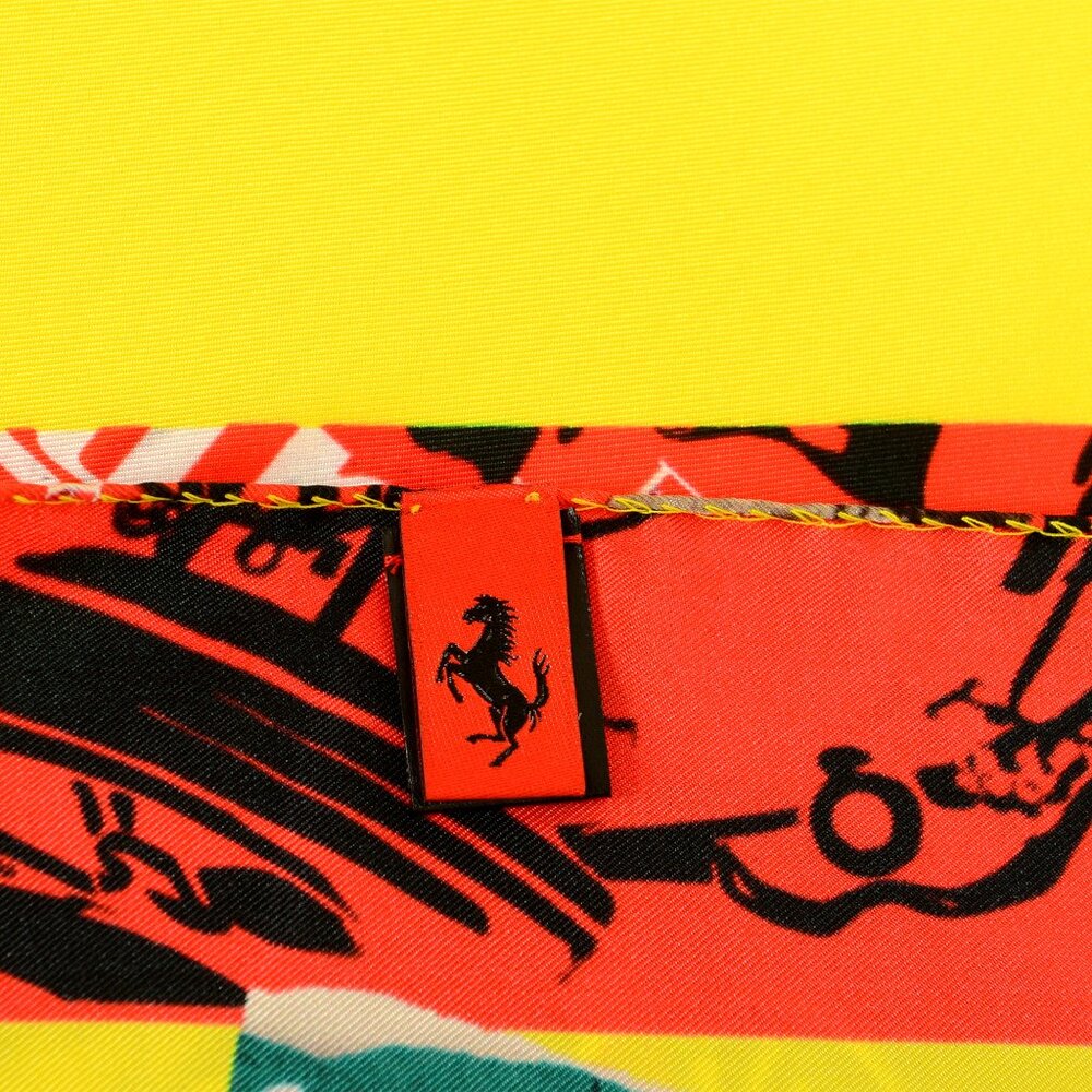 Scuderia Ferrari "Prints Extension Bandana" 100% Silk Square Scarf - Picture 2 of 2